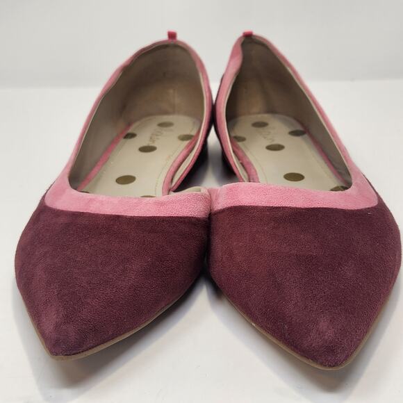 Boden Mauve Pink Suede D'Orsay Flats Women Size 41.5 US 9 Slip On Pointed Toe - Picture 4 of 10